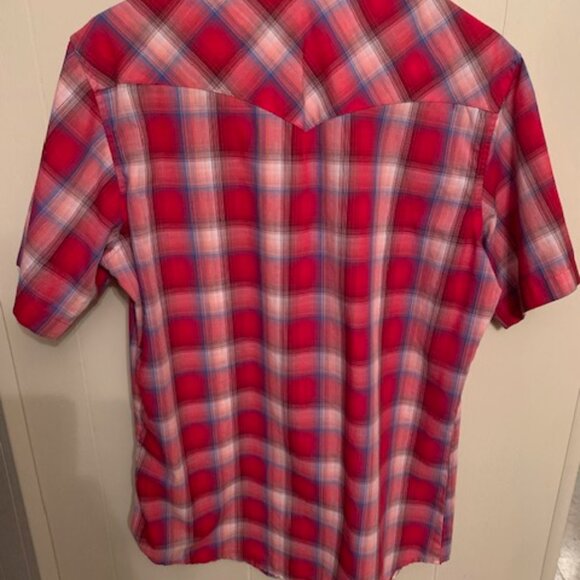 Plaid Wrangler Button Down Pearl Buttons EXCELLENT shape!! - Picture 6 of 6